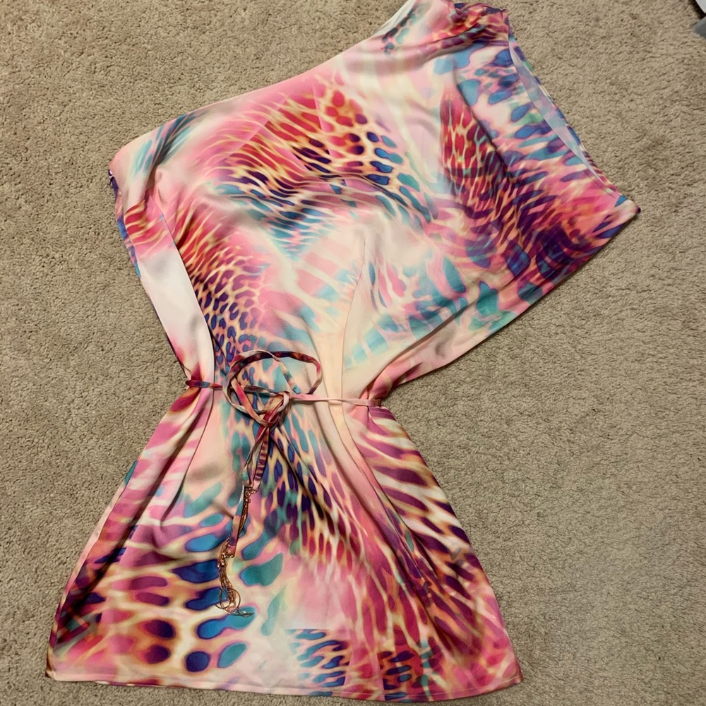 WORN ONCE Guess by Marciano 1sleeve leopard dress